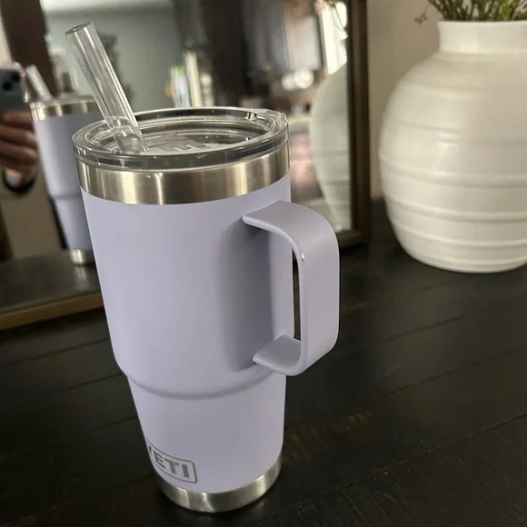 YETI Rambler 25 oz Tumbler with Handle and Straw Lid Cosmic Lilac - Picture 7 of 10
